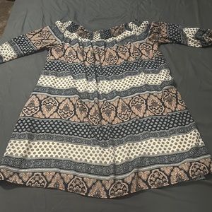 XL Strapless Luxology Plaid 3/4 sleeve Super Cute Dress